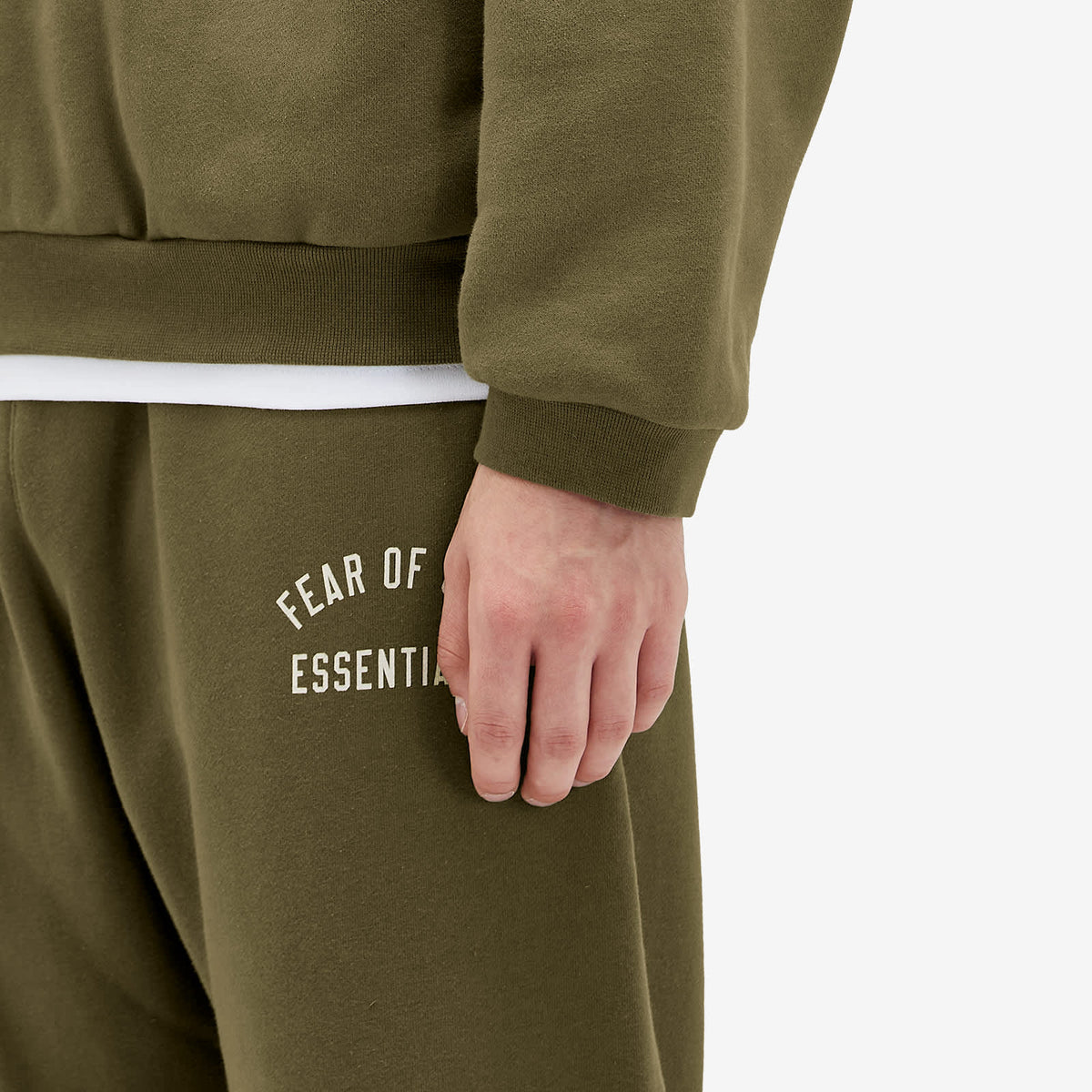 Fear of God Essentials Cuffed Fleece Sweatpants State (FW24) Military