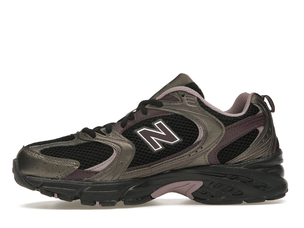 New Balance 530 Black Metallic Plum Brown