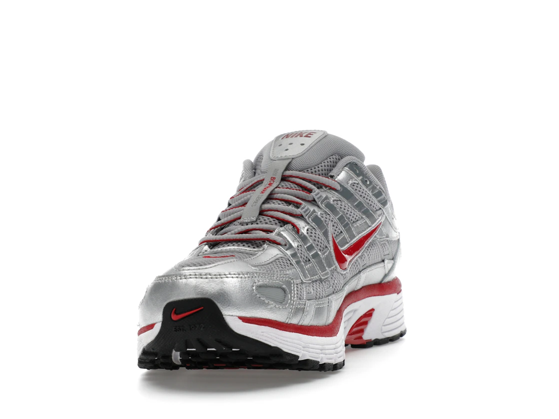 Nike P-6000 Metallic Silver Gym Red