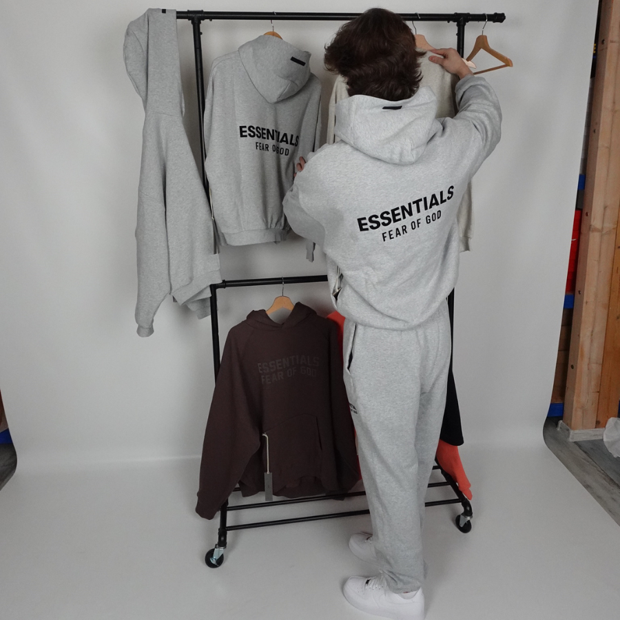 Fear of God Essentials S24 Fleece Hoodie Light Heather Grey