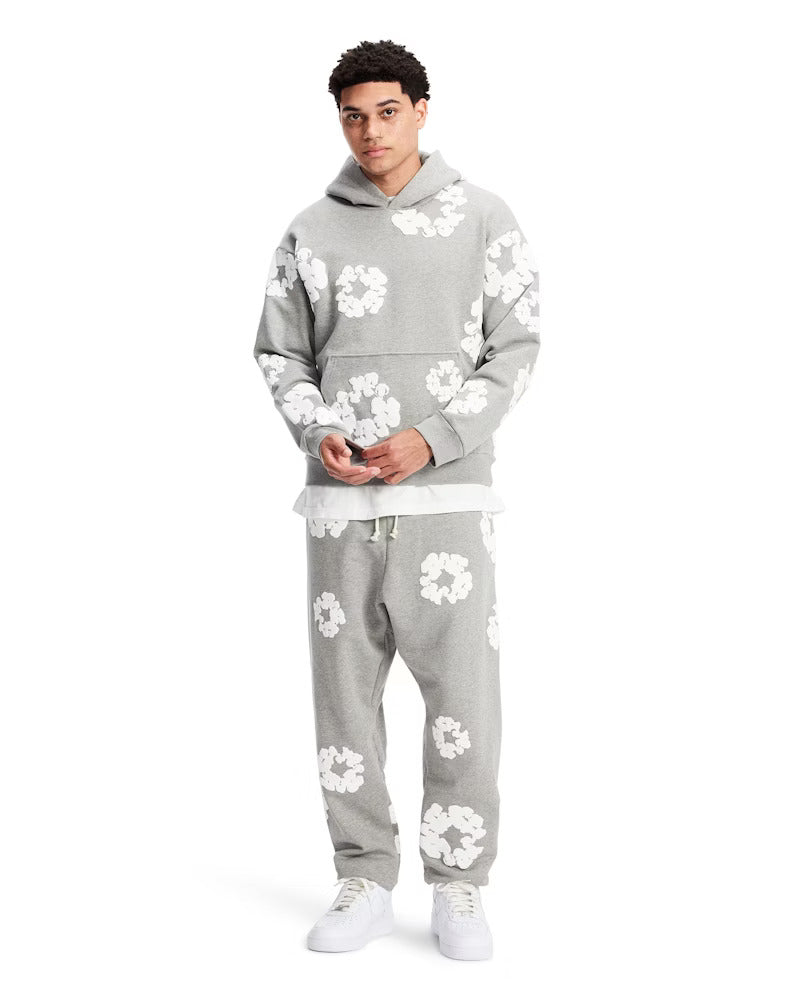 Denim Tears Cotton Wreath Sweatpant Grey/White