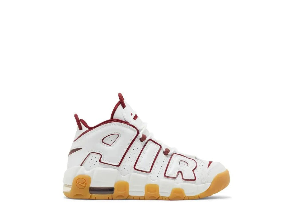 Nike Air More Uptempo White Team Red Gum Light Brown (GS)