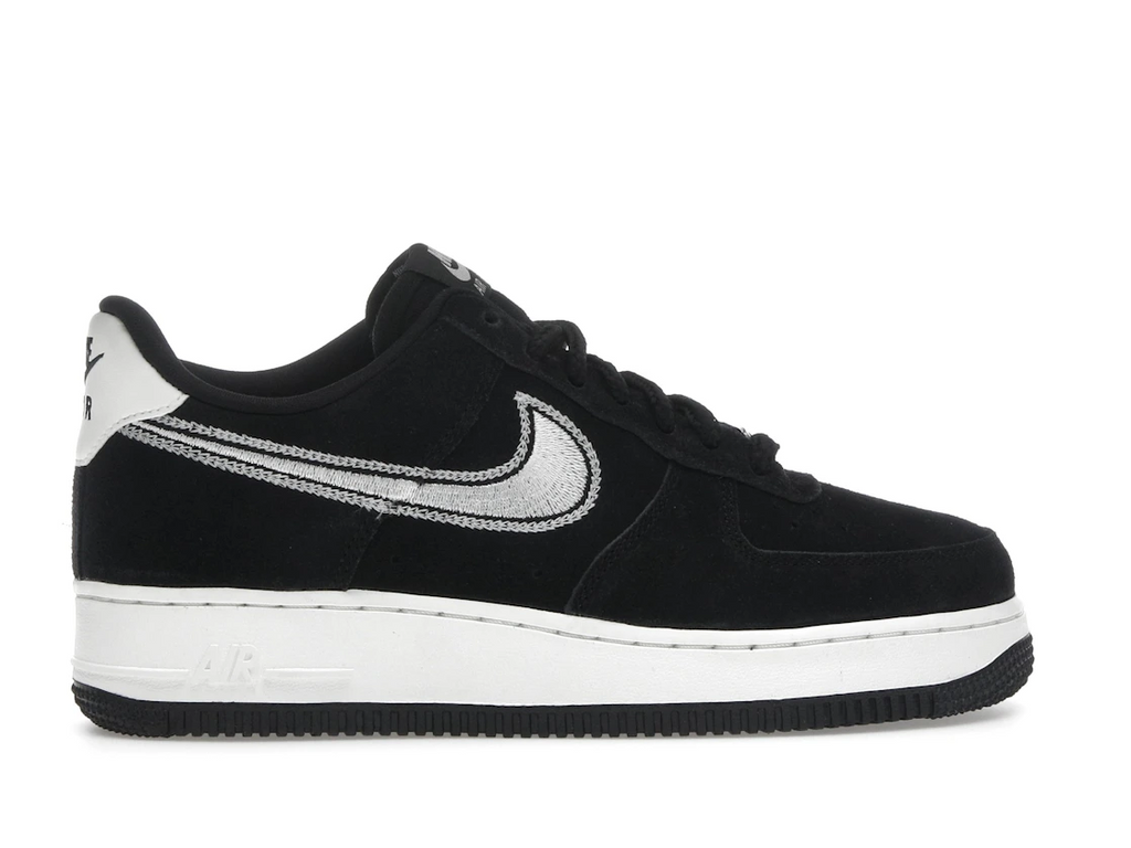 Nike Air Force 1 Low '07 LV8 Black Sail Embroidered Swoosh