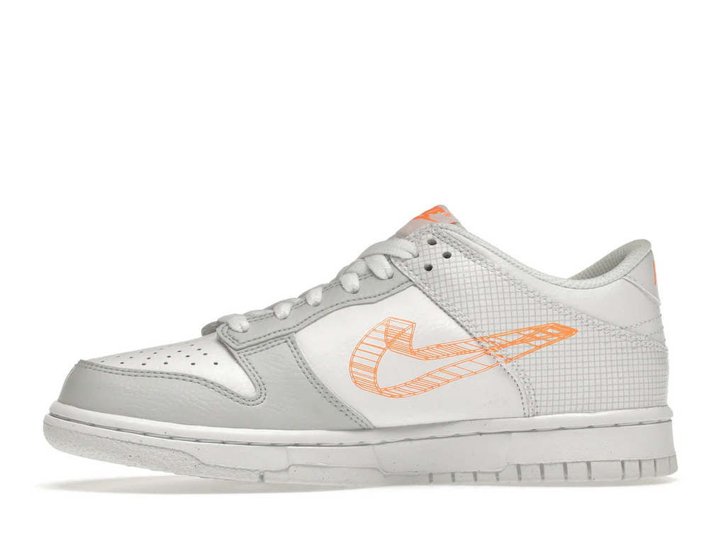 Nike Dunk Low SE 3D Swoosh Pure Platinum Total Orange (GS)