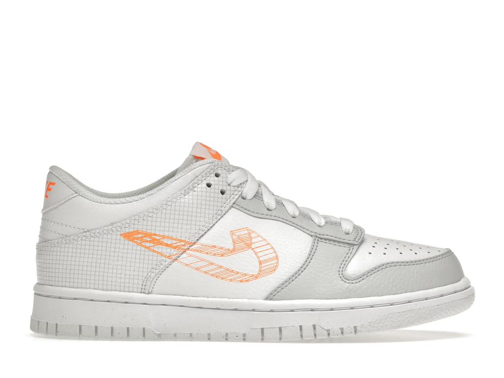 Nike Dunk Low SE 3D Swoosh Pure Platinum Total Orange (GS)