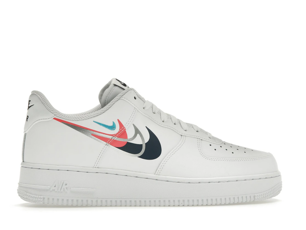 Nike Air Force 1 Low '07 Quadruple Swoosh White Navy Crimson