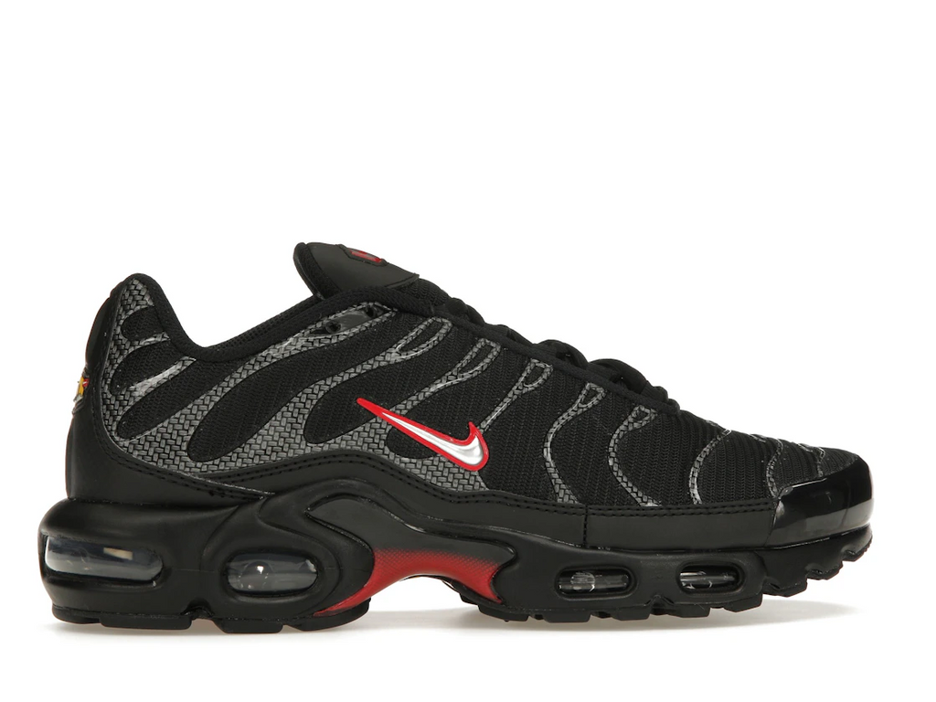 Nike Air Max Plus Black University Red Metallic Silver