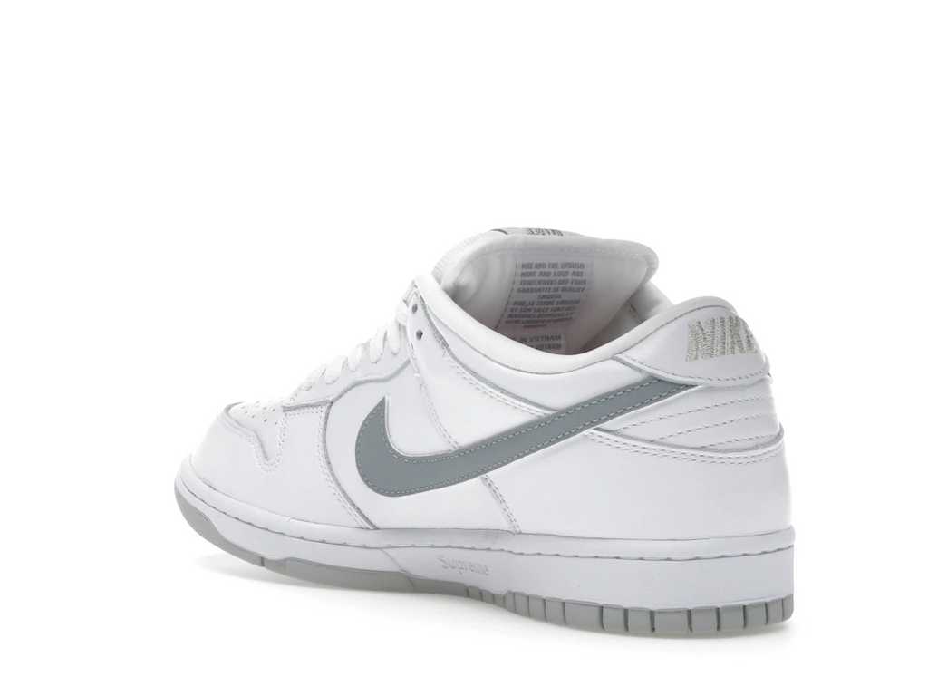 Nike SB Dunk Low Supreme 94 White Metallic Silver