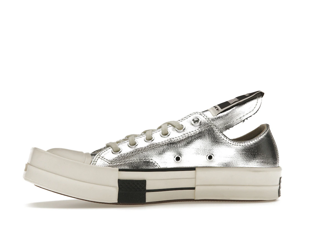 Converse TURBODRK Chuck Taylor All Star 70 Ox Rick Owens DRKSHDW Silver White