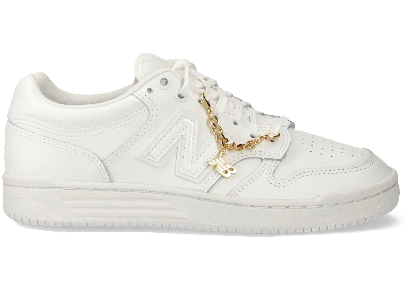 New Balance 480 White Gold Chain