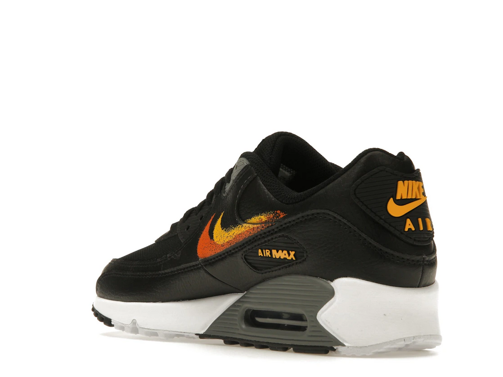 Nike Air Max 90 Spray Paint Swoosh Black University Gold