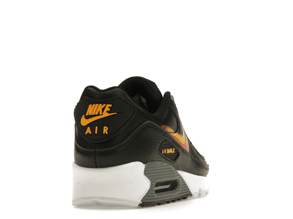 Nike Air Max 90 Spray Paint Swoosh Black University Gold