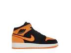 Jordan 1 Mid SE Black Vivid Orange (GS)