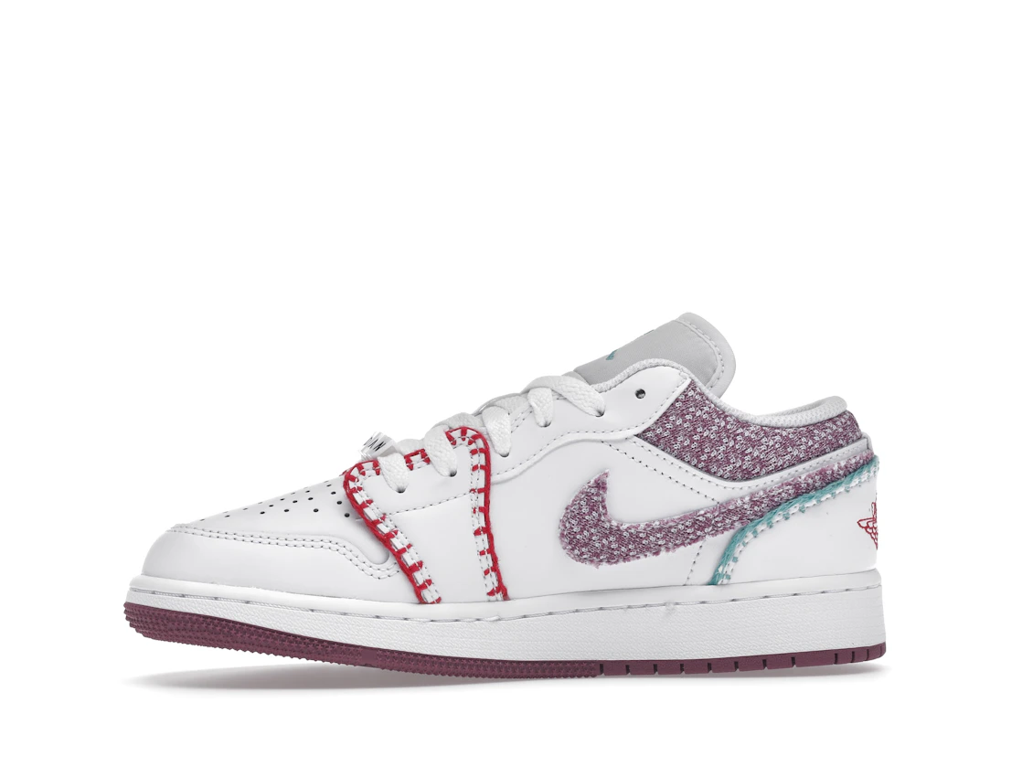 tenisky a boty Air Jordan 1 Low White Light Bordeaux (GS) DM9037-100 ADONIO