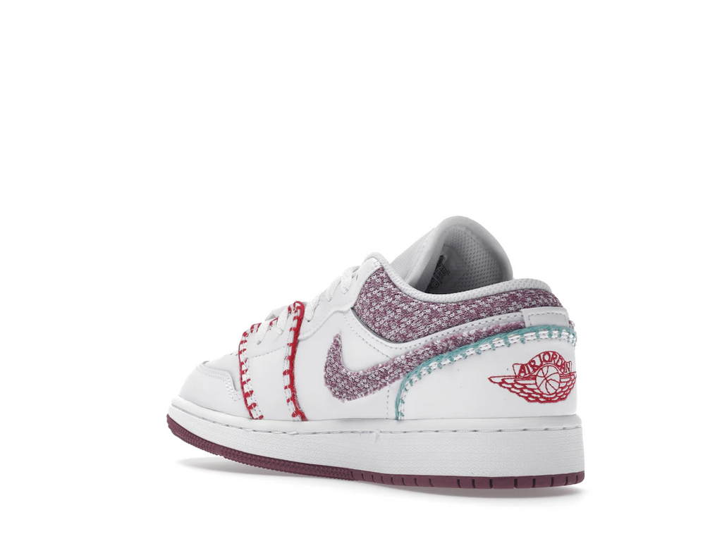 tenisky a boty Air Jordan 1 Low White Light Bordeaux (GS) DM9037-100 ADONIO