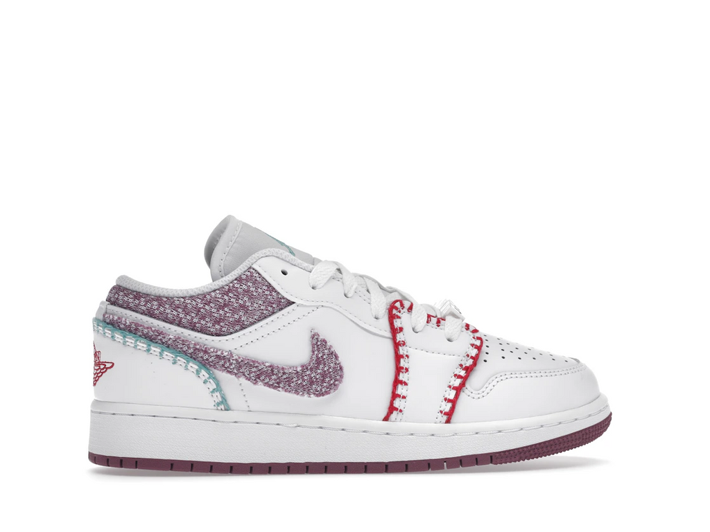 tenisky a boty Air Jordan 1 Low White Light Bordeaux (GS) DM9037-100 ADONIO