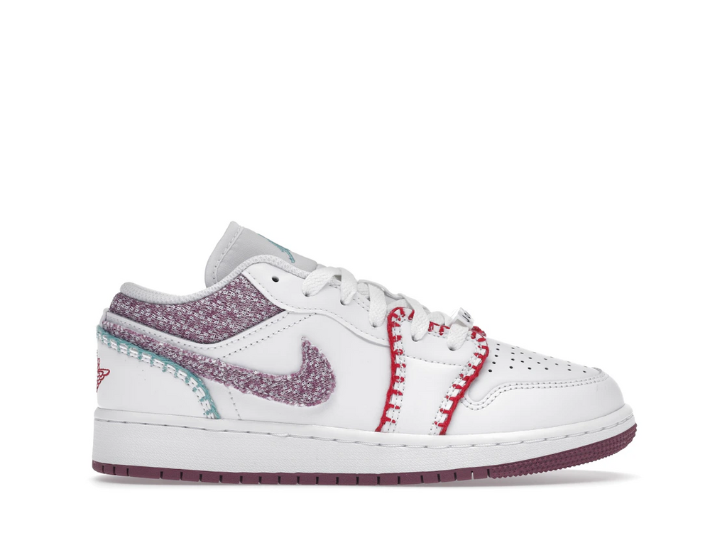 tenisky a boty Air Jordan 1 Low White Light Bordeaux (GS) DM9037-100 ADONIO