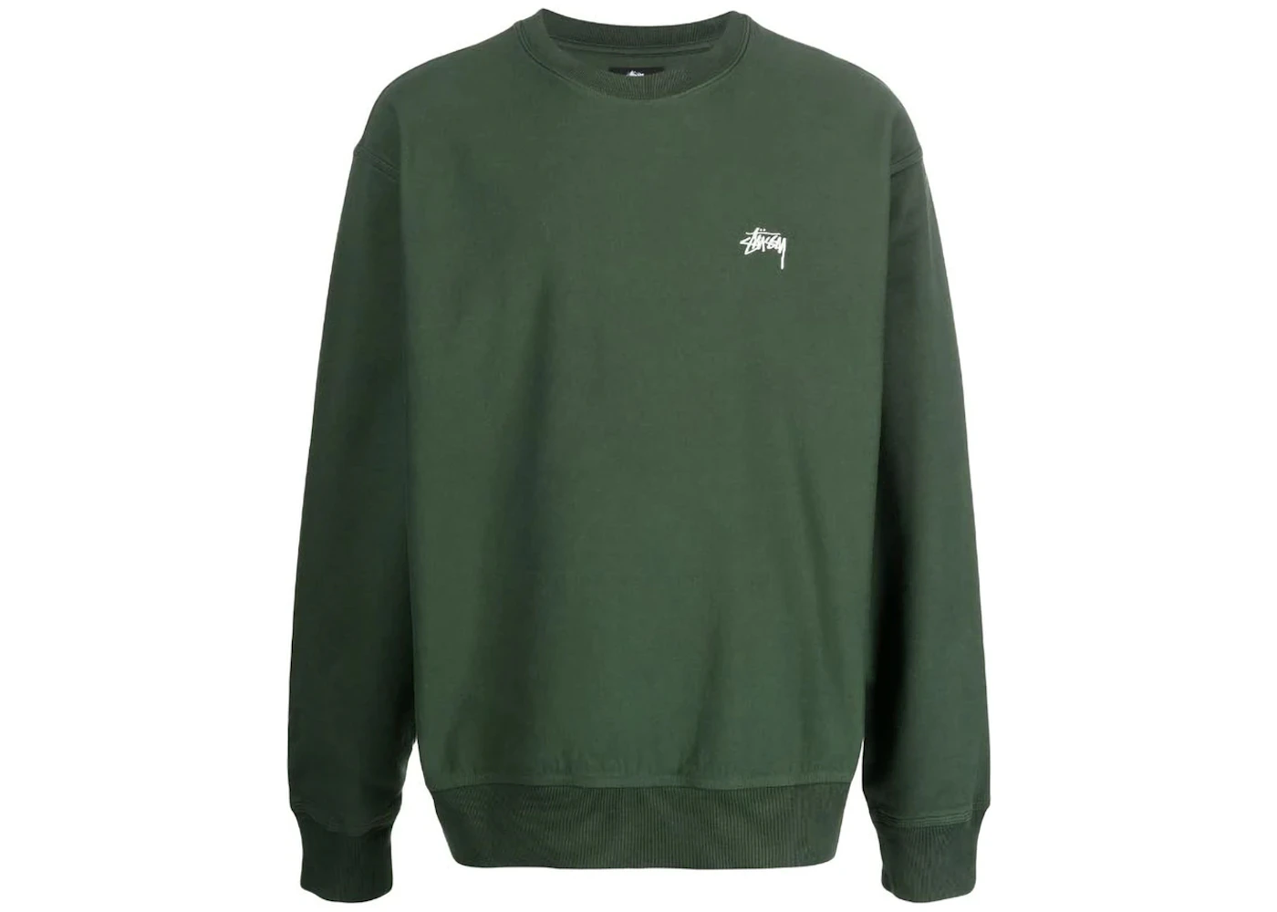 Stussy Stock Logo Crew Forest
