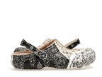 Crocs Classic Fleece Lined Clog Bandana Black White Chai
