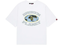 Broken Planet Market Grid T Shirt Snow White