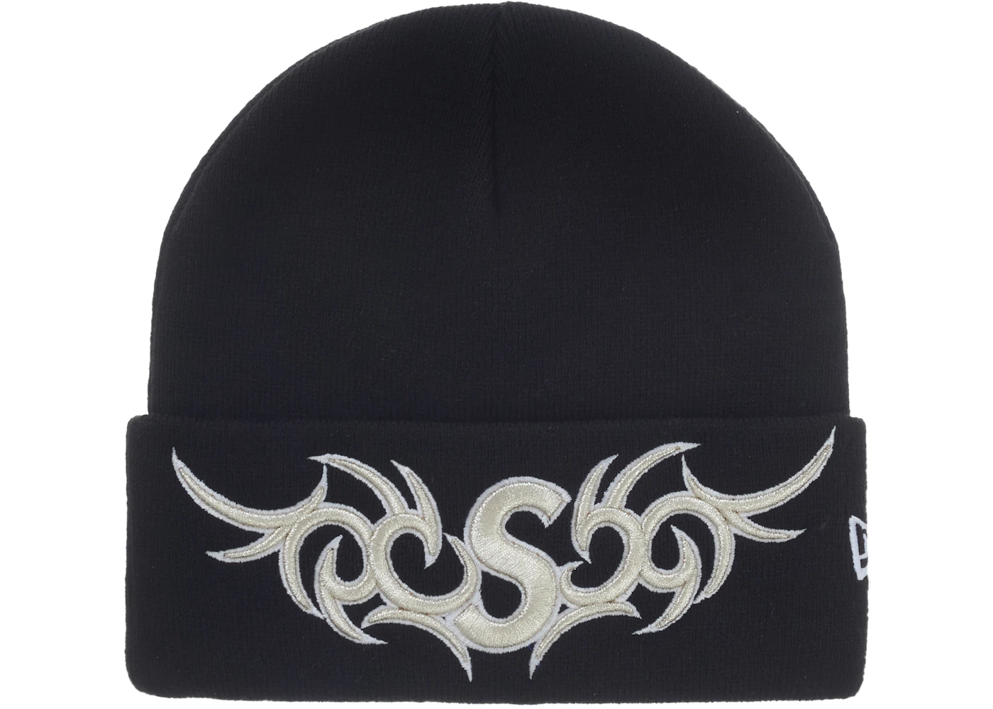Supreme New Era Tribal S Logo Beanie Black ADONIO