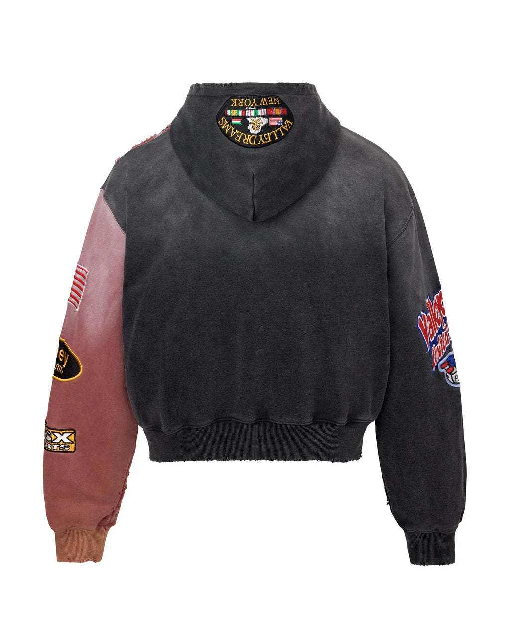 Vale Forever Zip Up Two Face Hoodie, Black/Red