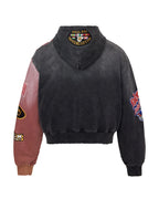 Vale Forever Zip Up Two Face Hoodie, Black/Red