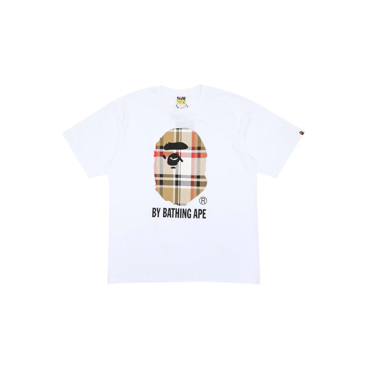 tričko BAPE Check by Bathing T-Shirt White/Beige ADONIO