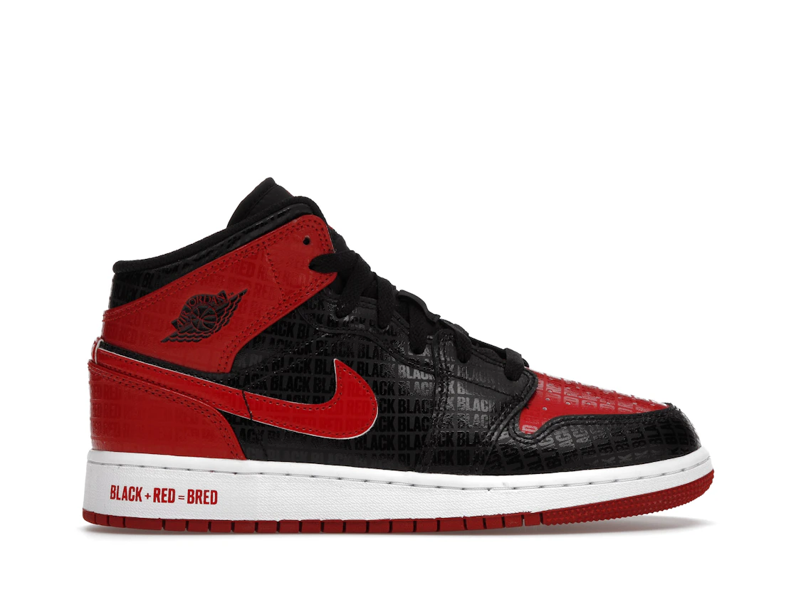 Air Jordan 1 Mid Bred Text (GS)