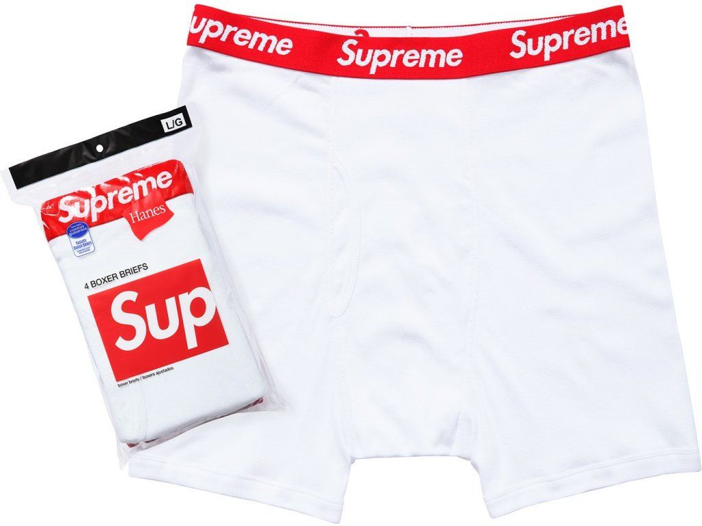 Supreme Hanes Boxer Briefs White ADONIO