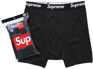 Supreme Hanes Boxer Briefs Black