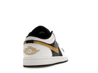 Jordan 1 Low White Black Metallic Gold Swoosh