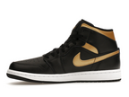 Jordan 1 Mid Black Metallic Gold