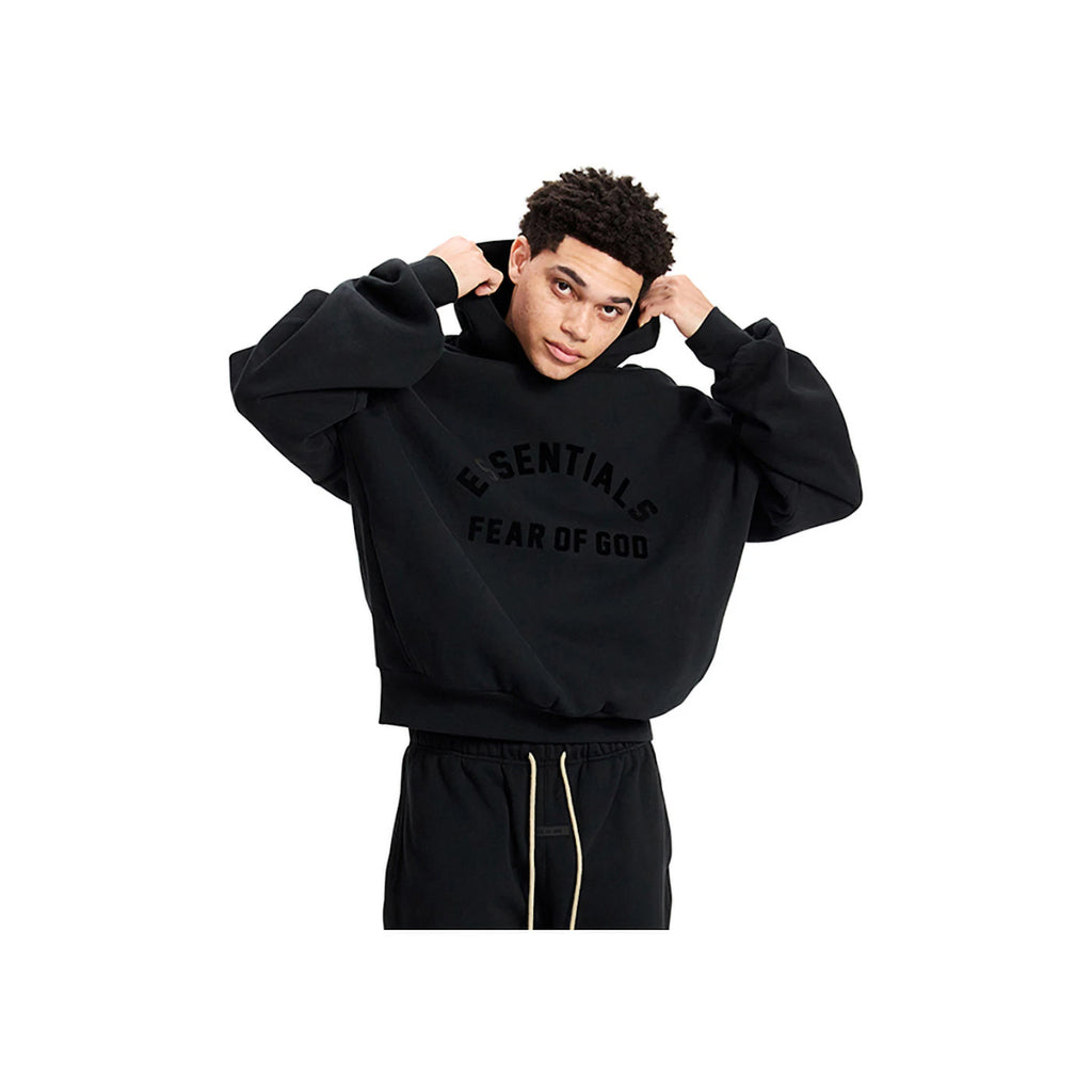 Fear of God Essentials Arch Logo Hoodie Jet Black 192SP232050F ADONIO