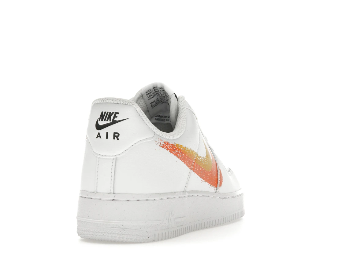 Nike Air Force 1 Low '07 Spray Paint Swoosh White Safety Orange