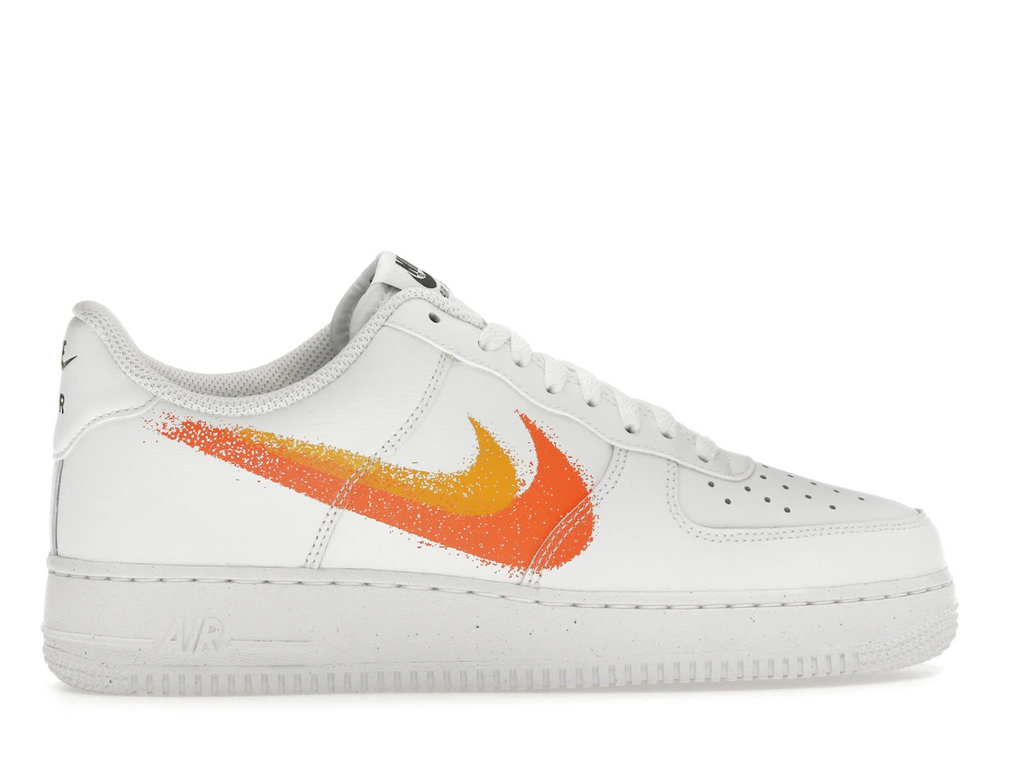 Nike Air Force 1 Low '07 Spray Paint Swoosh White Safety Orange