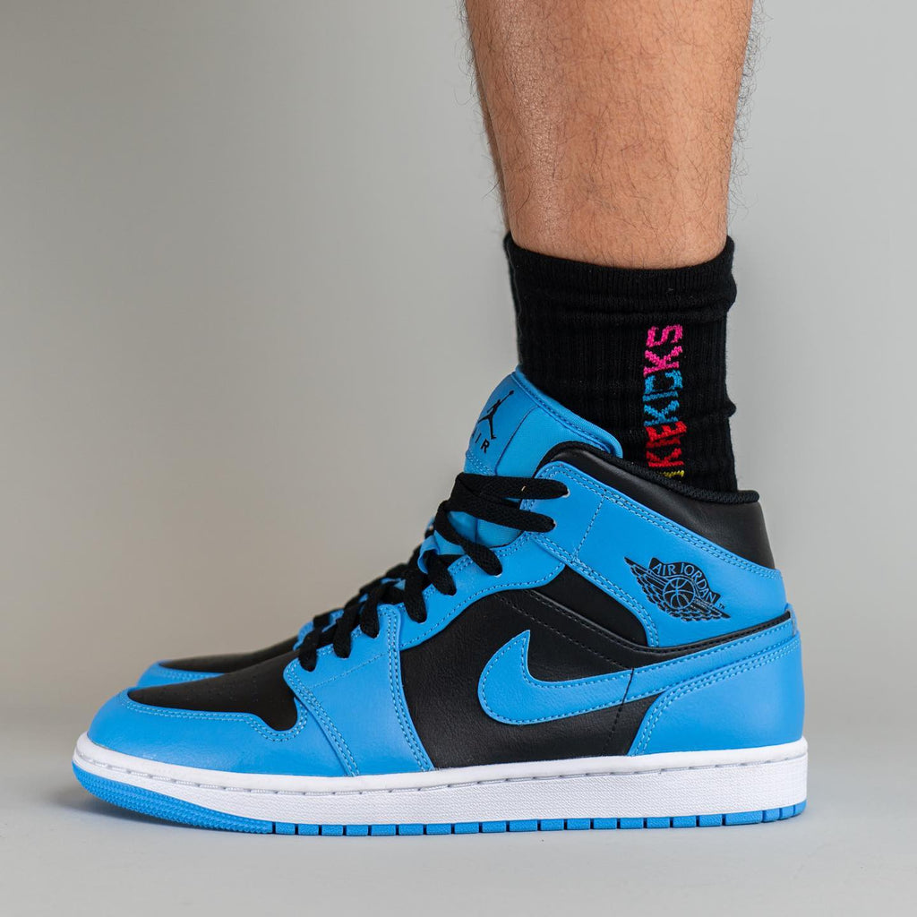 Jordan 1 Mid University Blue Black