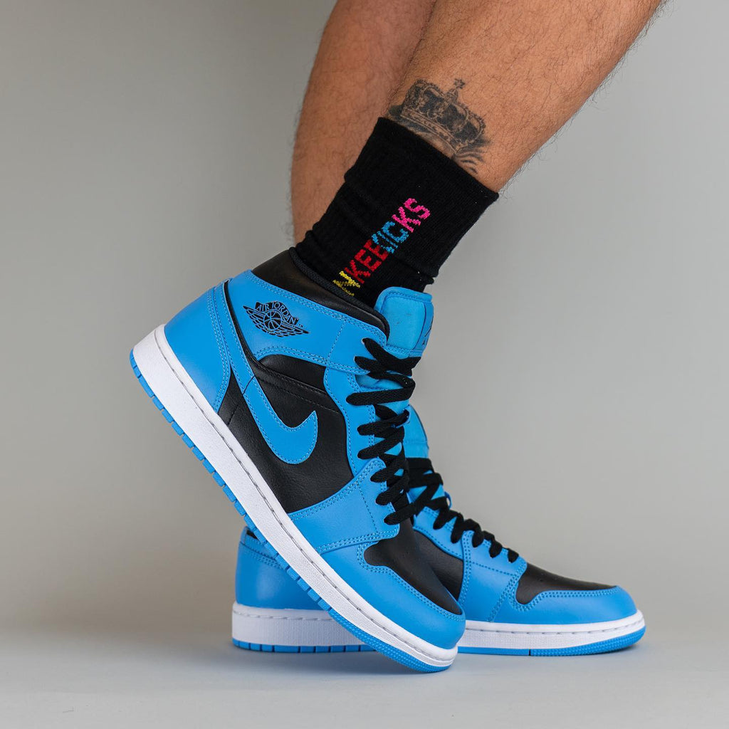 Jordan 1 Mid University Blue Black