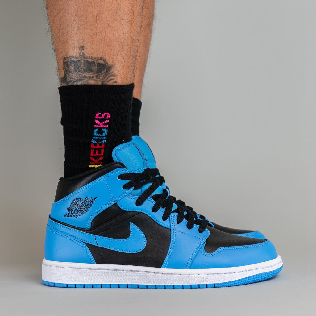 Jordan 1 Mid University Blue Black