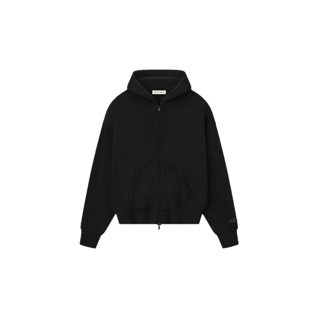 Fear of God Essentials Classic S25 Zip-Up Hoodie Glossy Jet Black