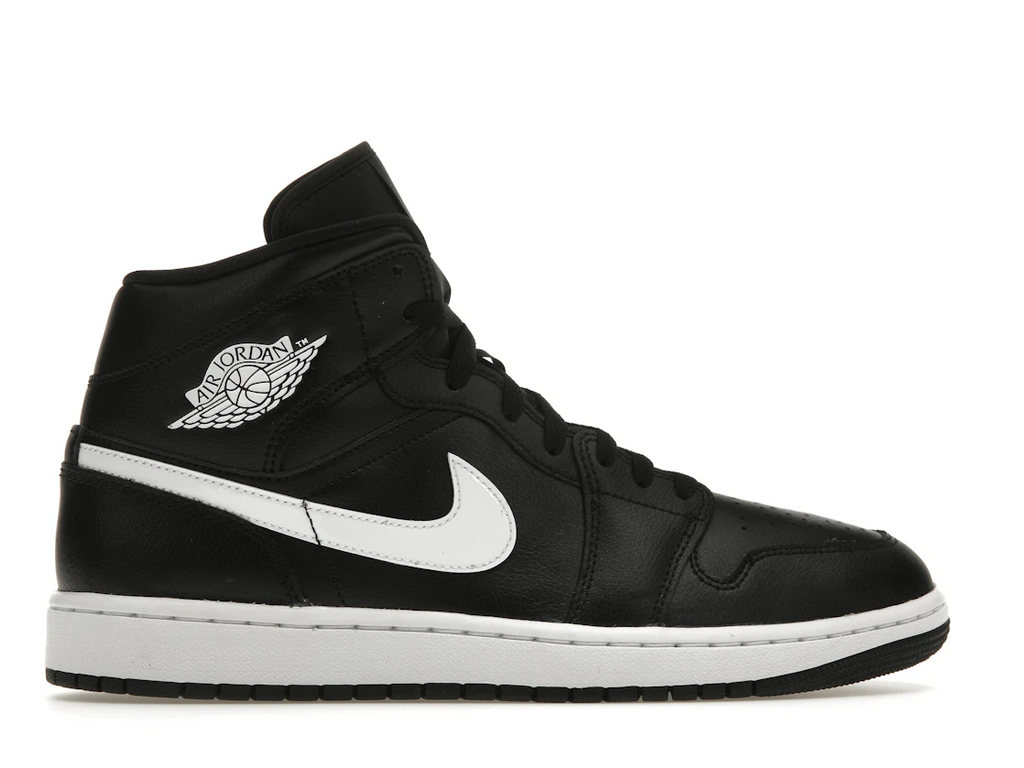 Jordan 1 Mid Black White (W)