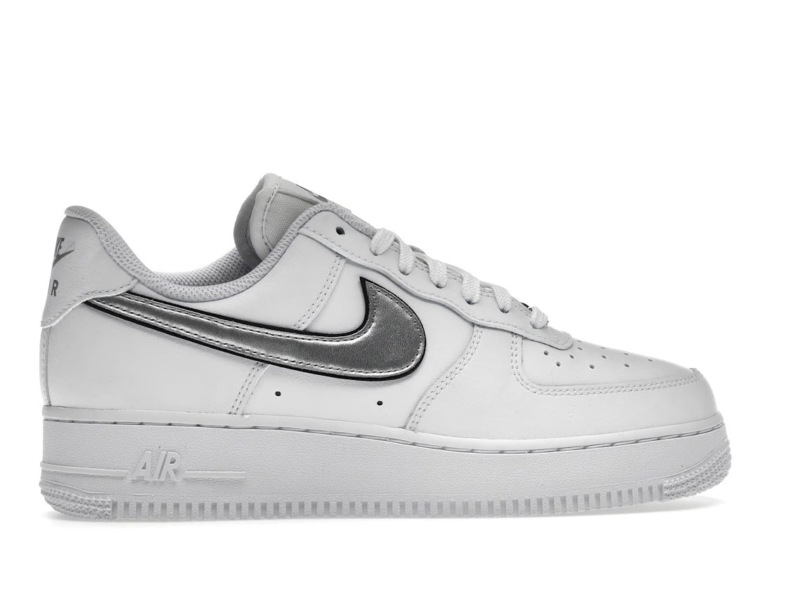 Nike Air Force 1 Low '07 Essential White Metallic Silver Black (W)