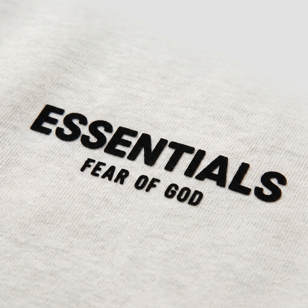 Fear of God Essentials S22 Hoodie Light Oatmeal – detail