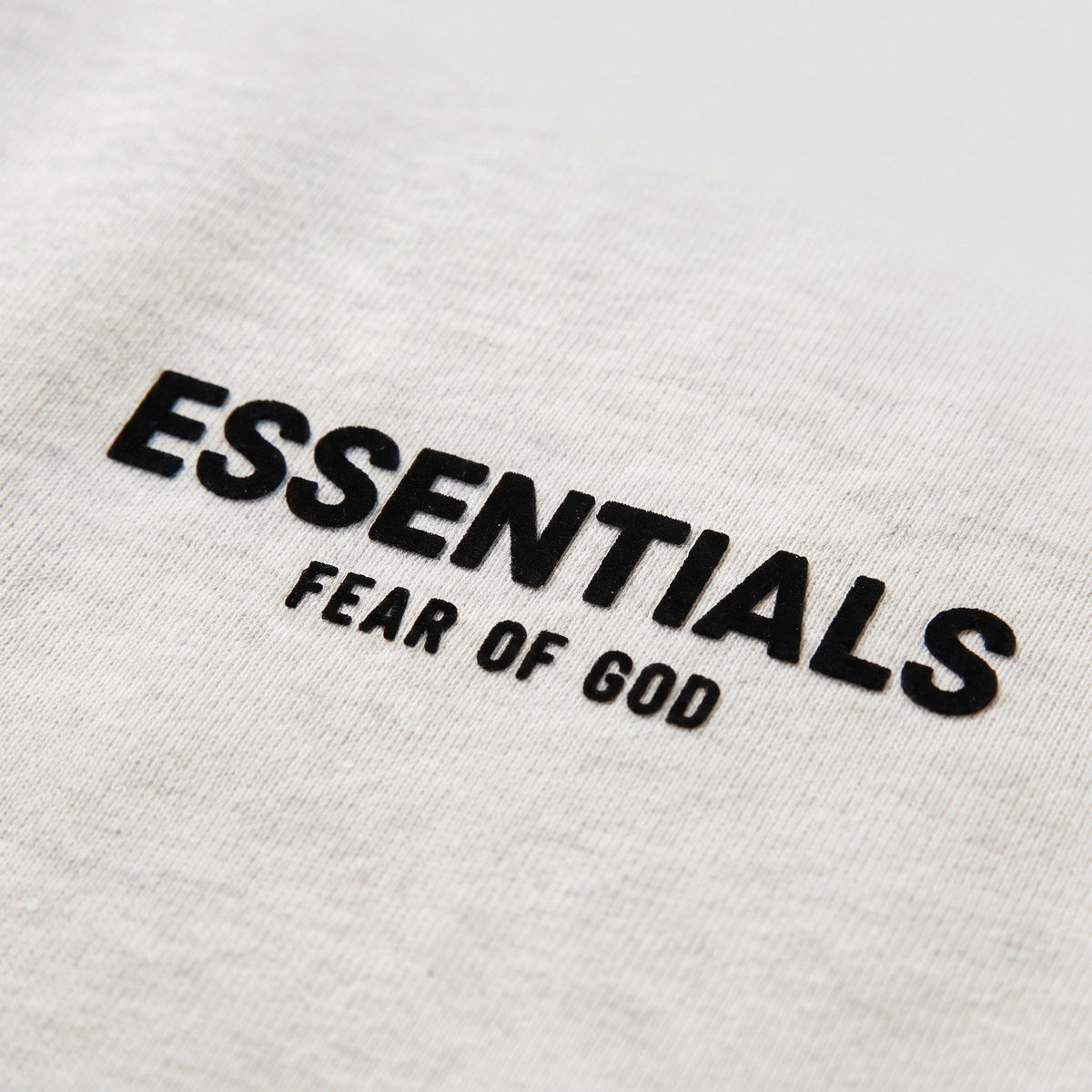 Fear of God Essentials S22 Hoodie Light Oatmeal – detail
