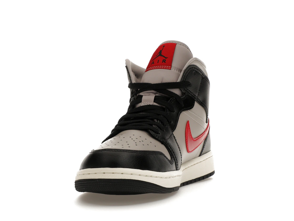 Jordan 1 Mid Black College Grey Gym Red (W)