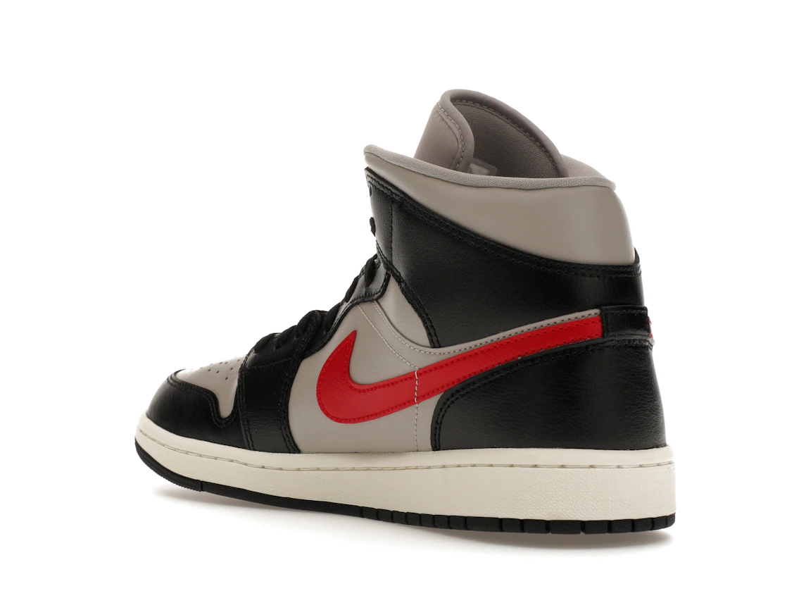 Jordan 1 Mid Black College Grey Gym Red (W)