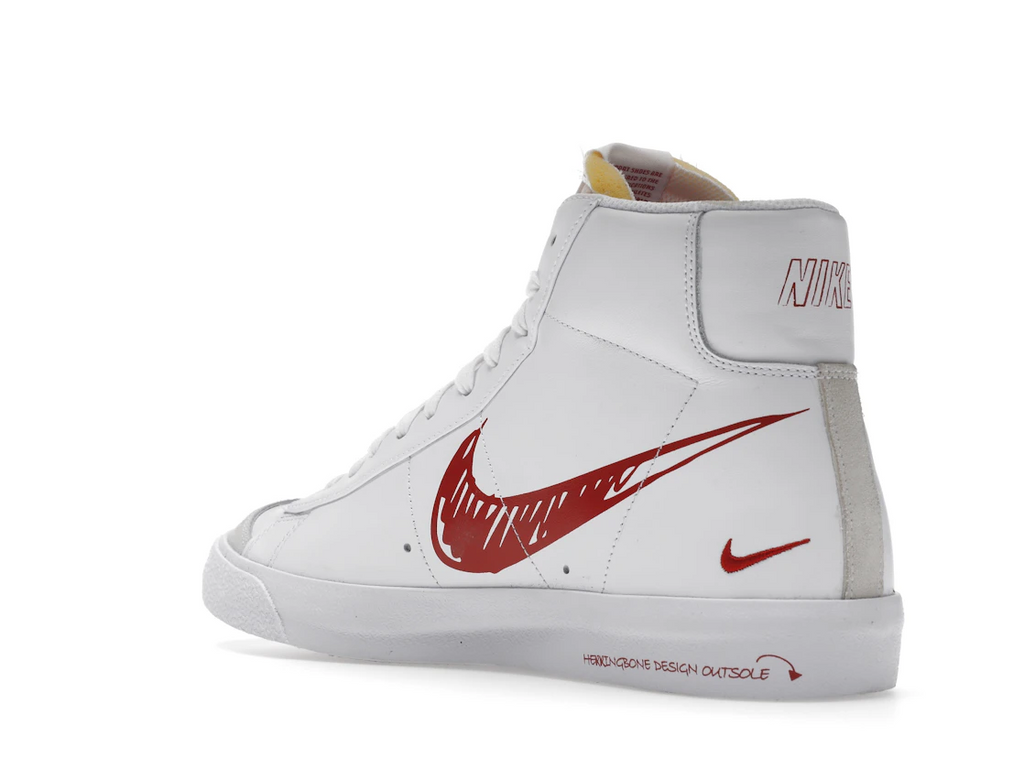 Nike Blazer Mid 77 Sketch White Red