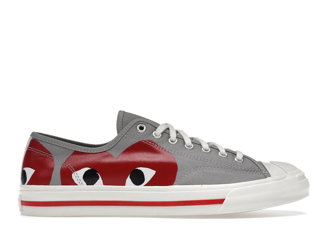 Converse Jack Purcell Comme des Garcons PLAY Grey Red