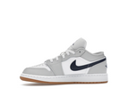 Jordan 1 Low White Neutral Grey Gum Midnight Navy (GS)