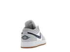 Jordan 1 Low White Neutral Grey Gum Midnight Navy (GS)